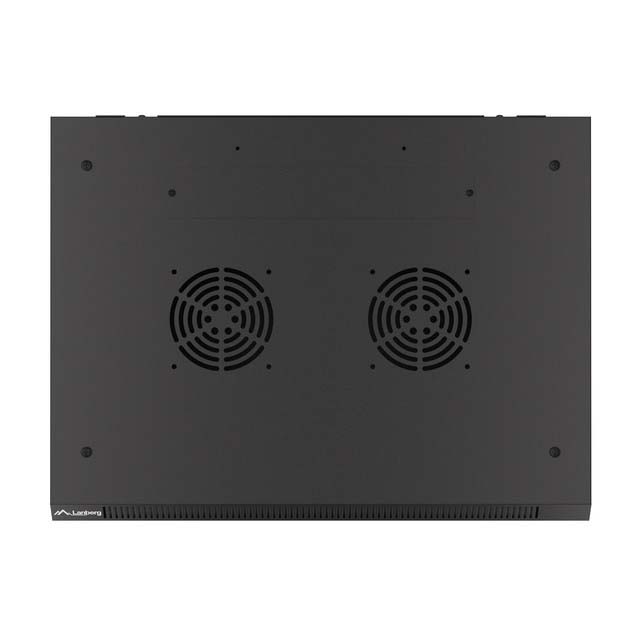Rack cabinet 19" wall mount 15U 600x450 flat pack with glass door black V2 Lanberg - Image 4