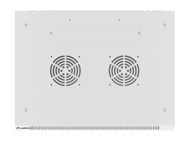 Rack cabinet 19" wall mount 15U 600x450 flat pack with glass door gray V2 Lanberg - Image 4