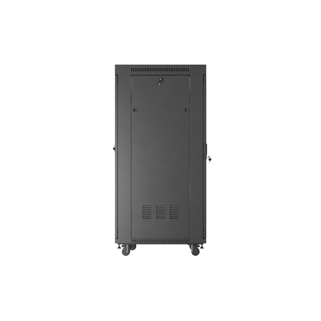 Rack cabinet 19" free standing 32U 600x800 flat pack with glass door LCD black Lanberg - Image 3