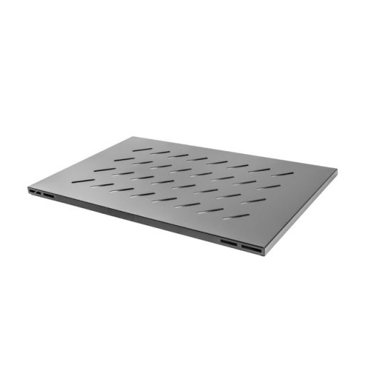 19" FIXED SHELF 1U/465X715MM MAX LOAD CAPACITY UP TO 120KG BLACK LANBERG