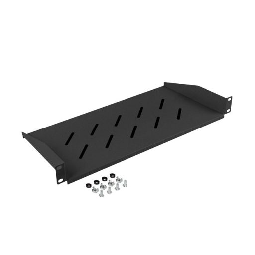 19" FIXED SHELF 1U/483X220MM MAX LOAD CAPACITY UP TO 25KG BLACK LANBERG